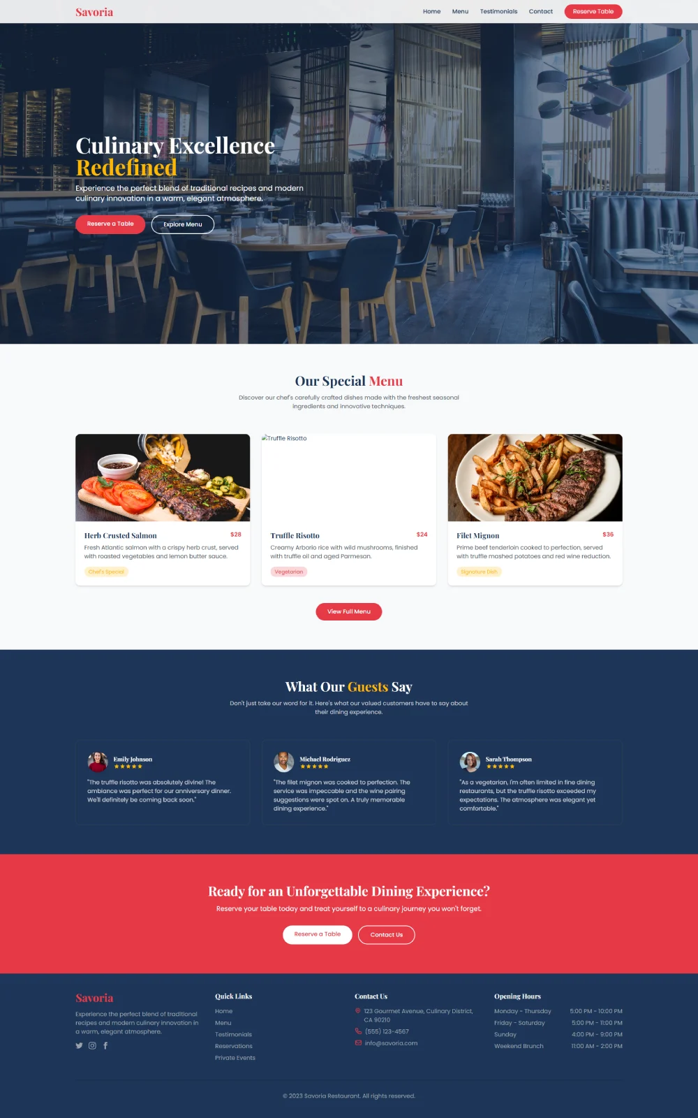 Fine Dining Restaurant