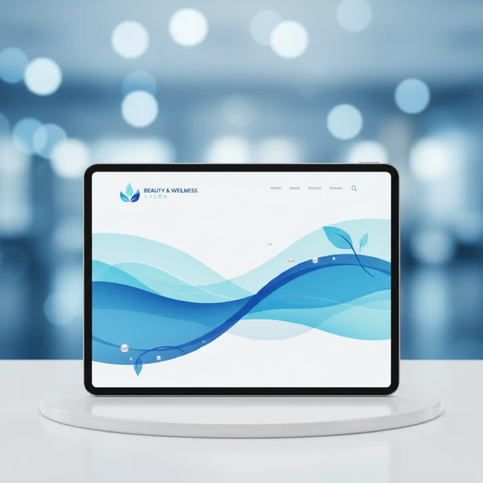 Project spotlight for a beauty and wellness salon website redesign with mobile-first layout and booking-focused call to actions